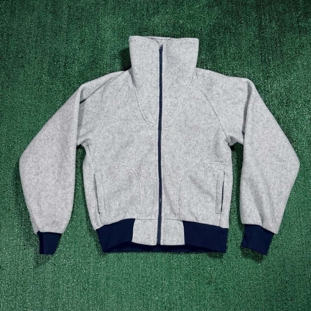 Vintage 80s Mountain Equipment Co-Op Full Zip Fleece Jacket Grey Small Men's